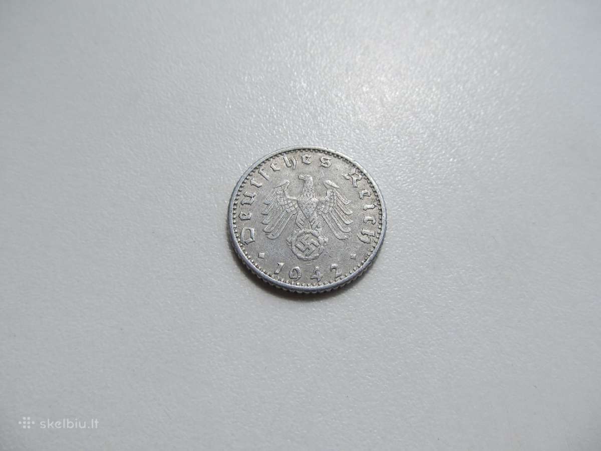 50 reichspfennig , Vokietija , 1942 A - nuotraukos Nr. 2