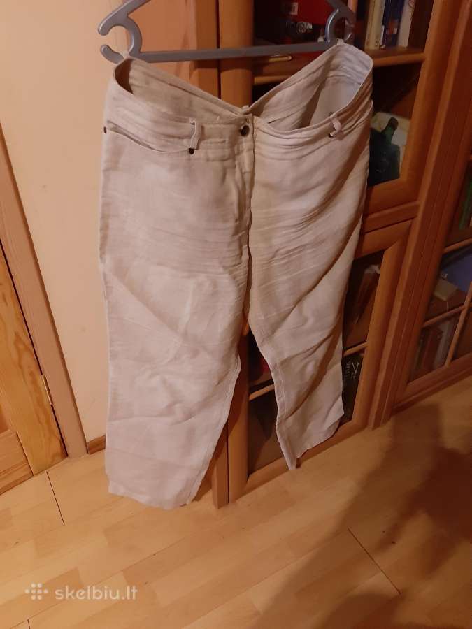 Moteriškos lininės kelnės