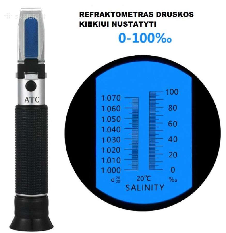 Refraktometras druskos kiekiui matuoti vandenyje - nuotraukos Nr. 2