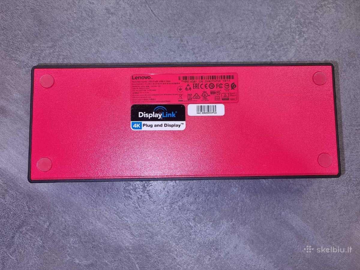 Lenovo Thinkpad Hybrid Usb-c docking station - nuotraukos Nr. 3