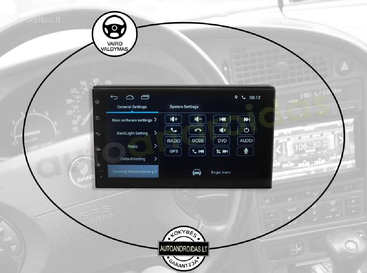 2din universali Android multimedia Usb/GPS/WiFi/7" - nuotraukos Nr. 11