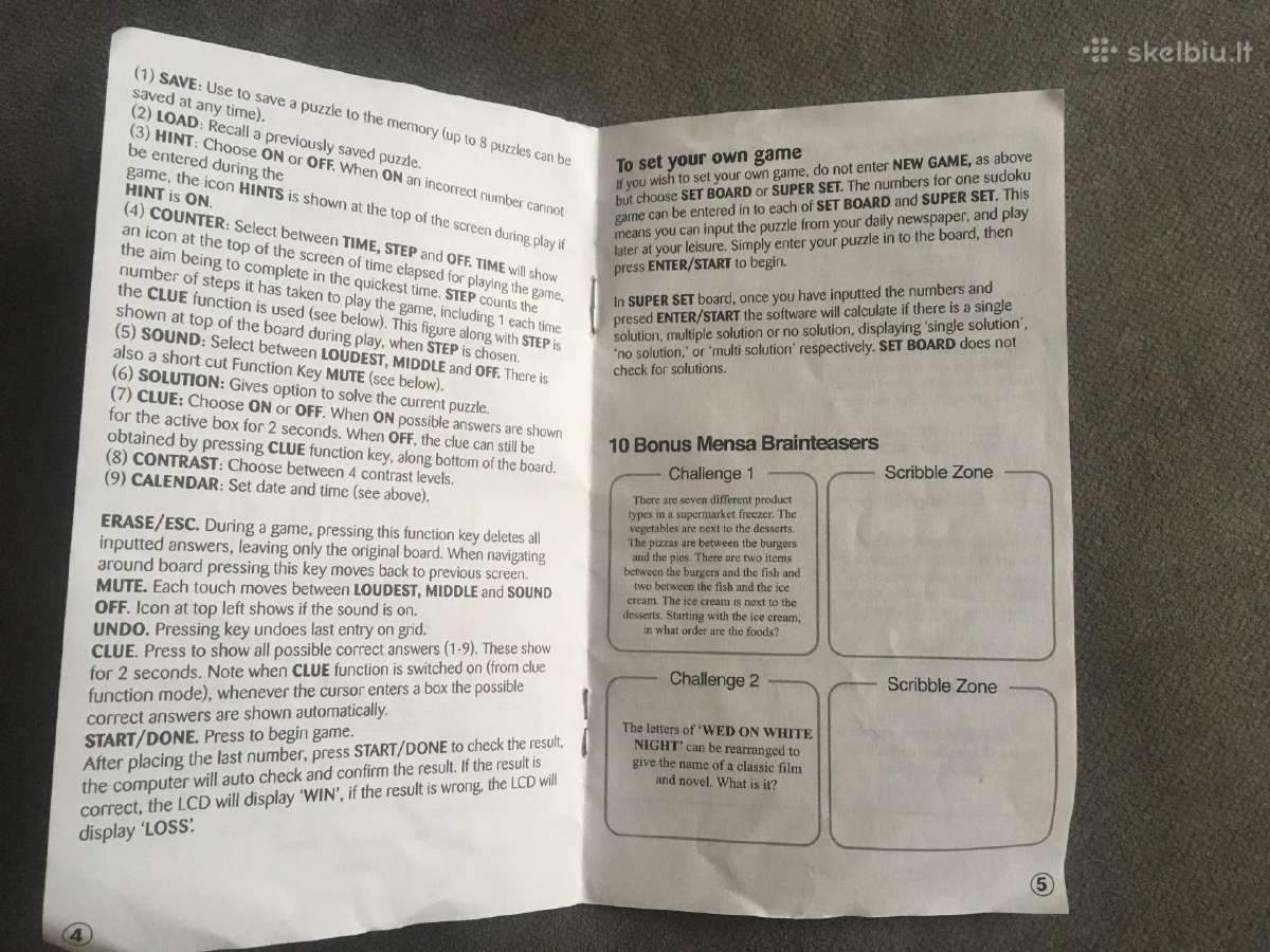 Sudoku. Mensa elektroninis žaidimas - nuotraukos Nr. 7