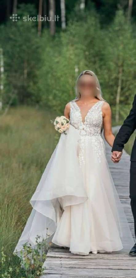 Parduodu išskirtinio modelio vestuvinę suknelę! - nuotraukos Nr. 3