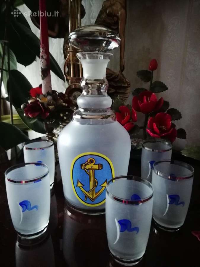 Čekiškas grafinas su taurėm - nuotraukos Nr. 3