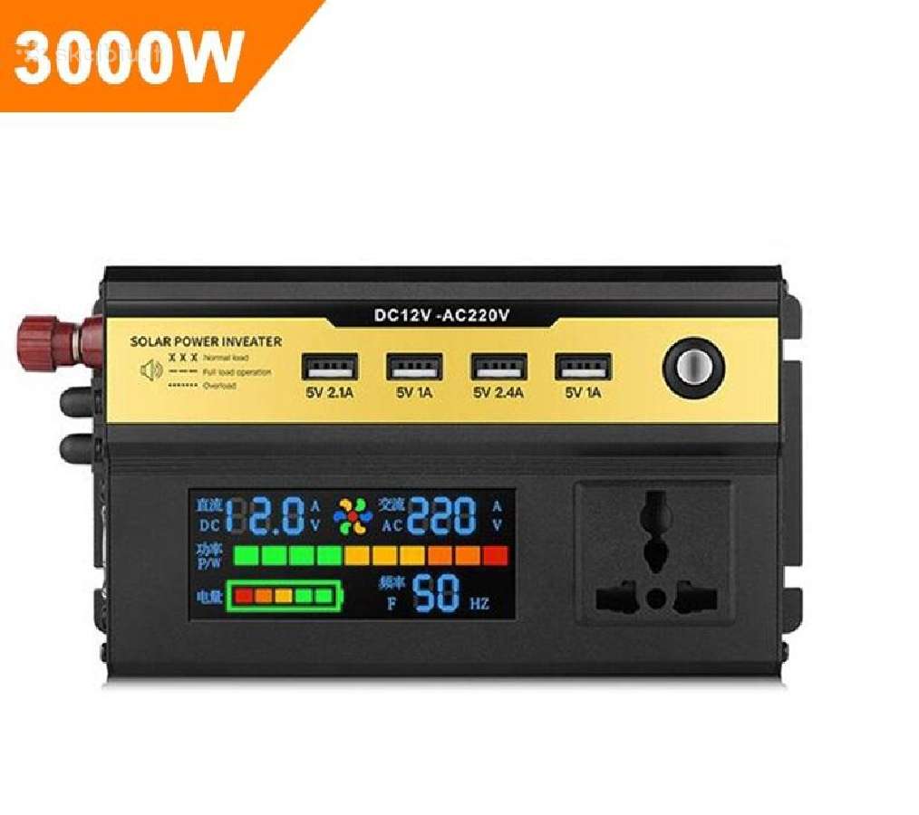 Įtampos keitiklis – inverteris 12v-220v 3000w - nuotraukos Nr. 4
