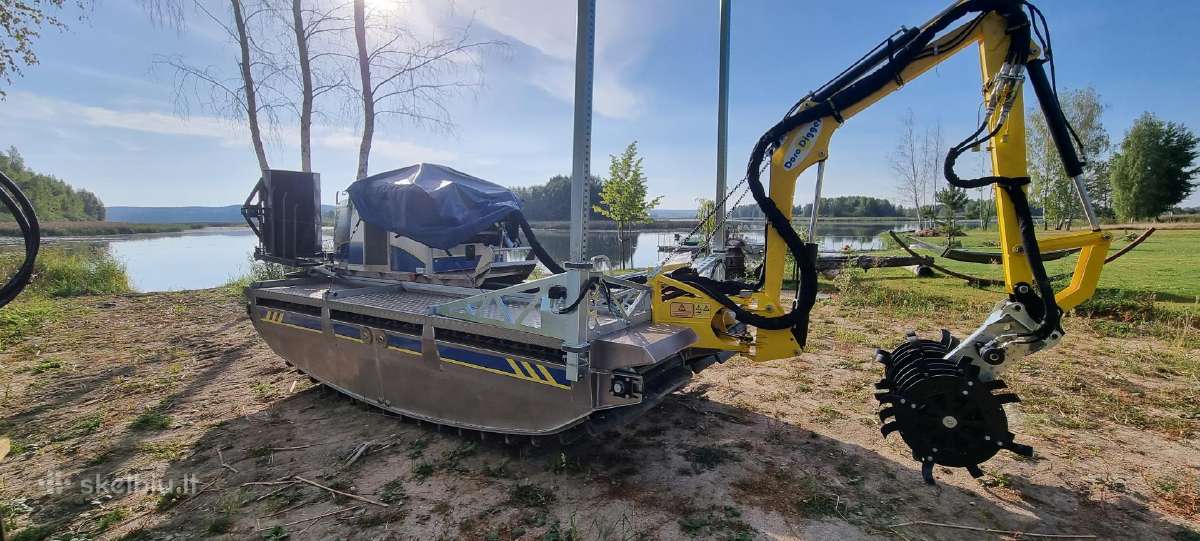 Nendrių, meldų ir kitos vandens augalijos pjovimas - nuotraukos Nr. 3