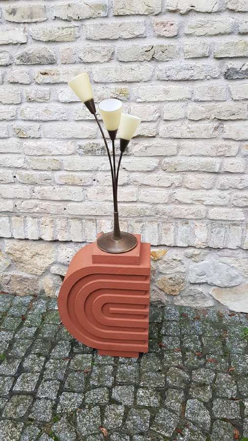 Vintažinis mid century žalvario stalo šviestuvas - nuotraukos Nr. 5