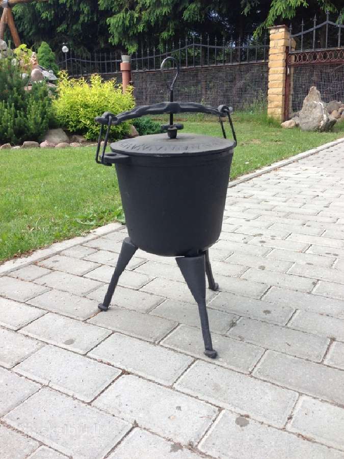 Špyžiniai (ketaus) indai, keptuvės, puodai griliai - nuotraukos Nr. 7