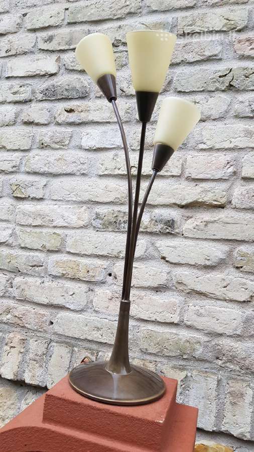 Vintažinis mid century žalvario stalo šviestuvas - nuotraukos Nr. 8