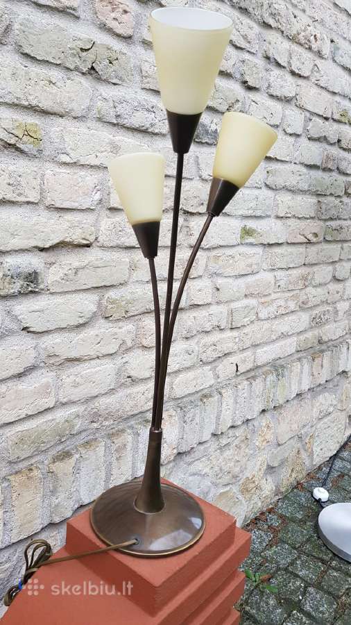 Vintažinis mid century žalvario stalo šviestuvas - nuotraukos Nr. 12