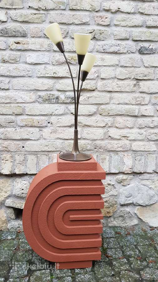 Vintažinis mid century žalvario stalo šviestuvas - nuotraukos Nr. 21