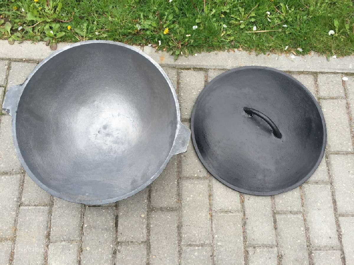Špyžiniai (ketaus) indai, keptuvės, puodai griliai - nuotraukos Nr. 9