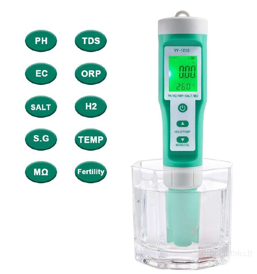 Ph, Ec, Tds, Orp, H2, M ir kt. matuoklis