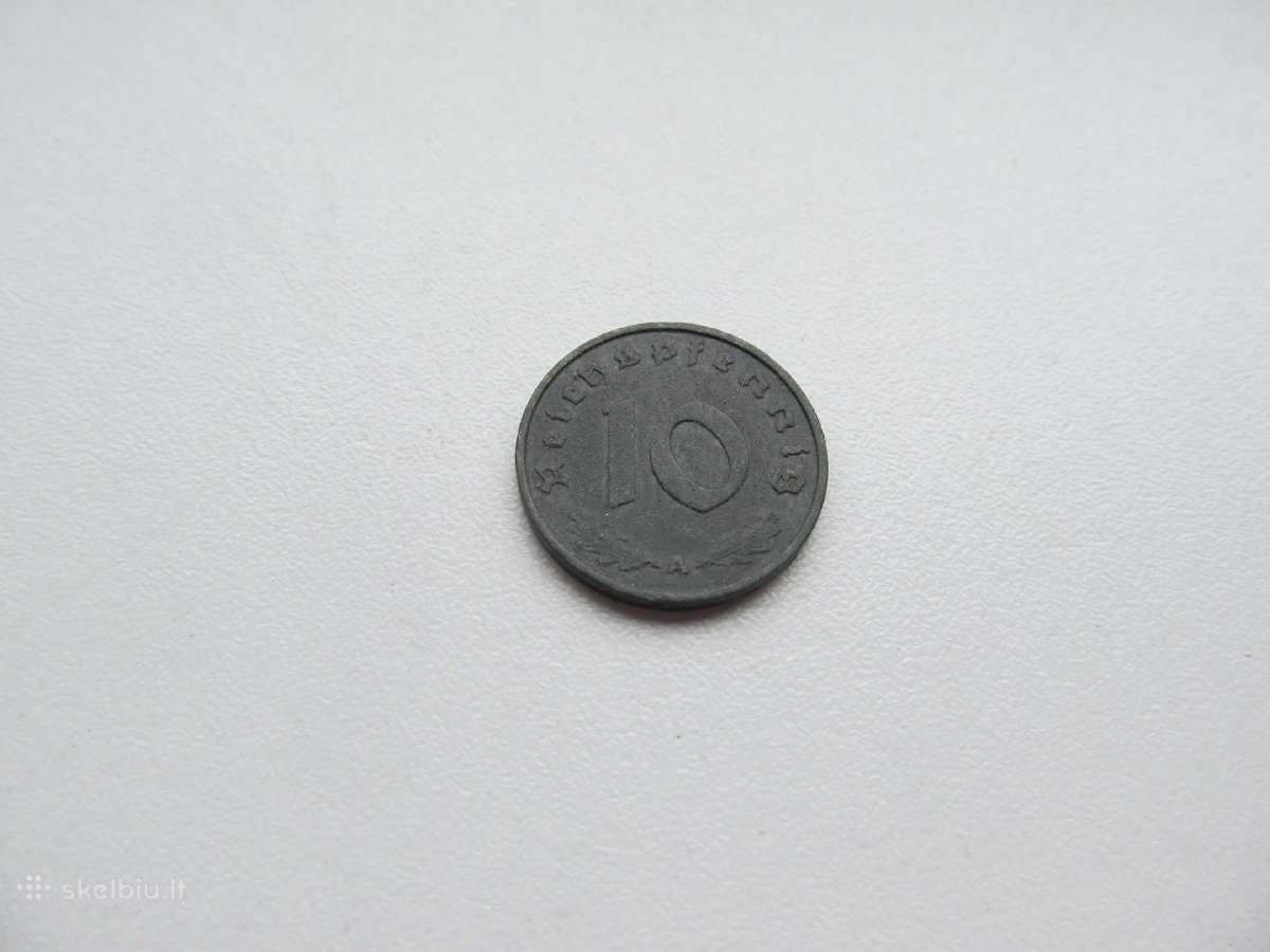 10 reichspfennig , Vokietija ,1941 A,1942 A