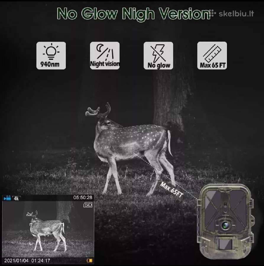 Medžioklinė kamera Hc-940pro (4G live video) - nuotraukos Nr. 9