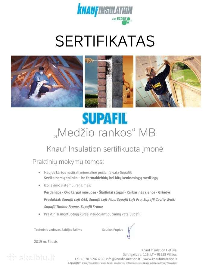 Šiltiname Knauf biria vata ypač geromis kainomis - nuotraukos Nr. 13