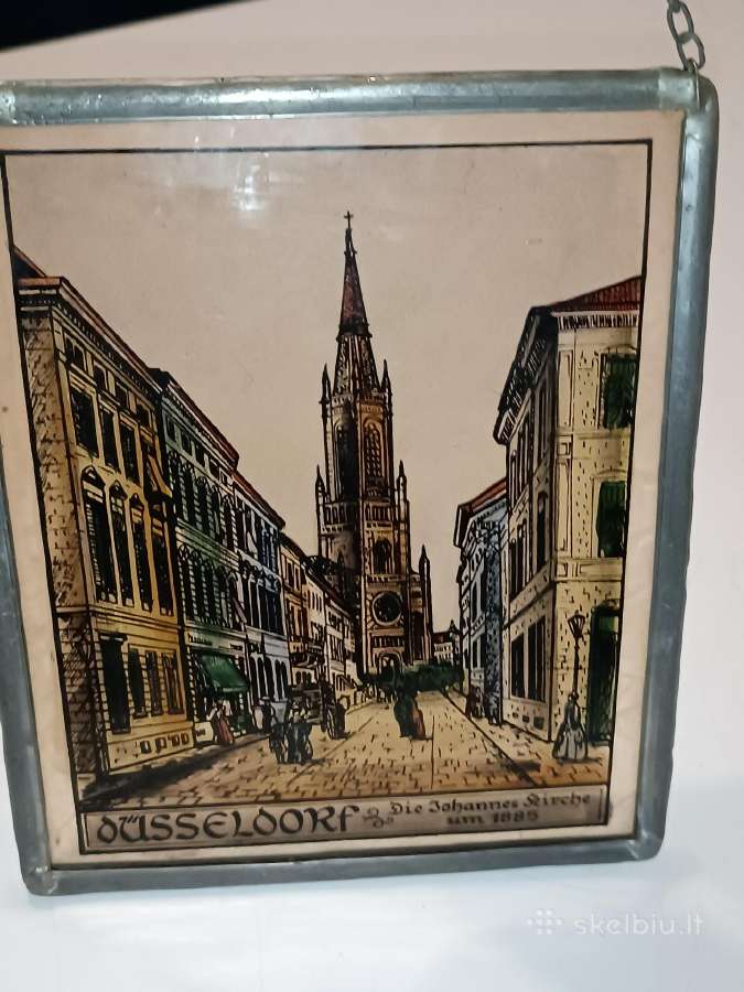 Senas stiklinis paveikslas - nuotraukos Nr. 7