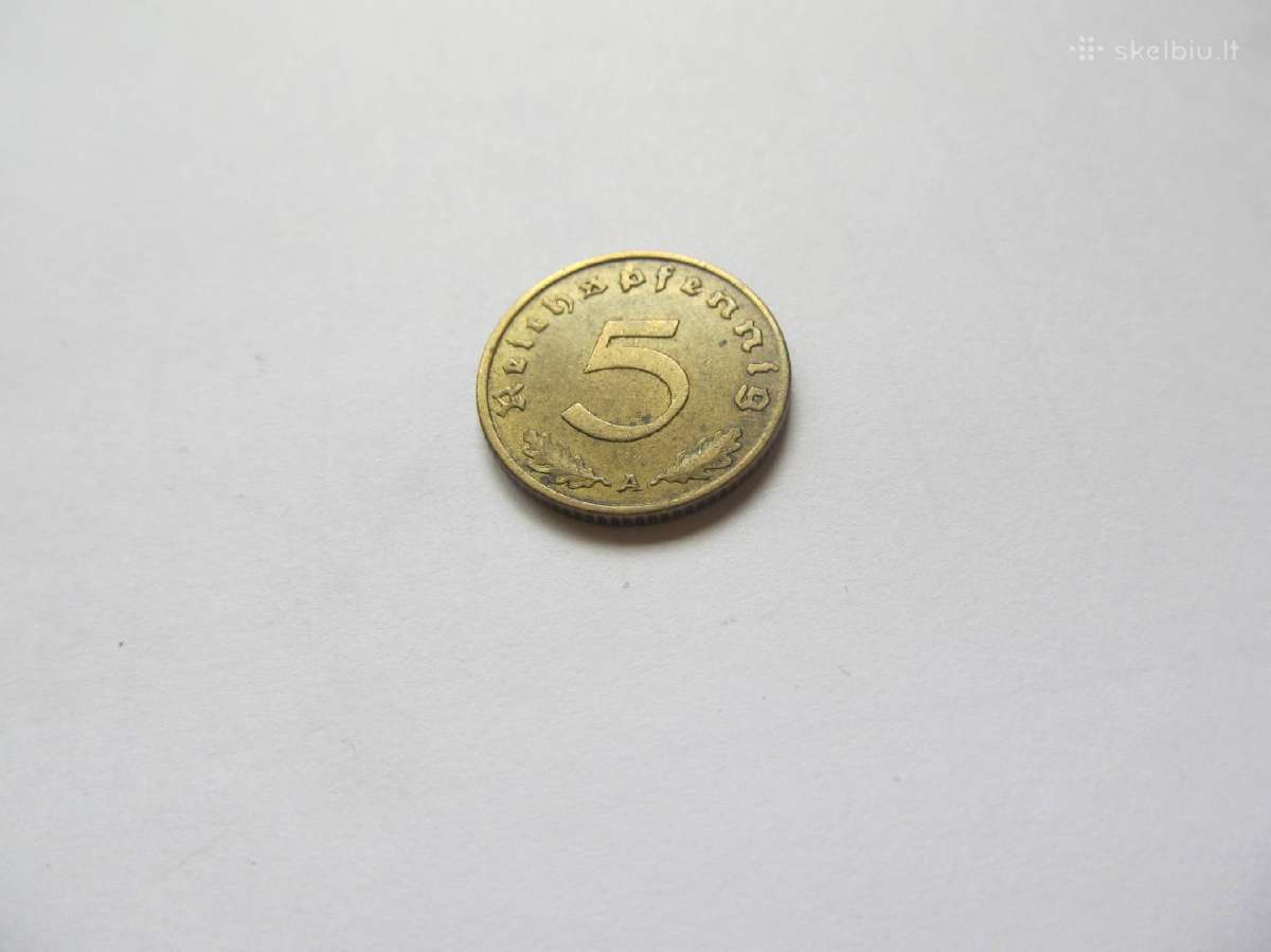 5 reichspfennig , Vokietija , 1937 A, D