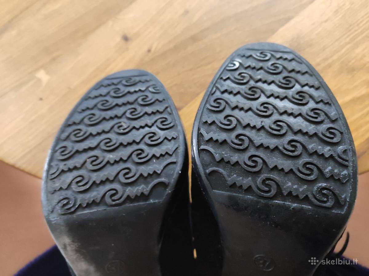 Arina zomšiniai aukštakulniai su kutais - nuotraukos Nr. 15