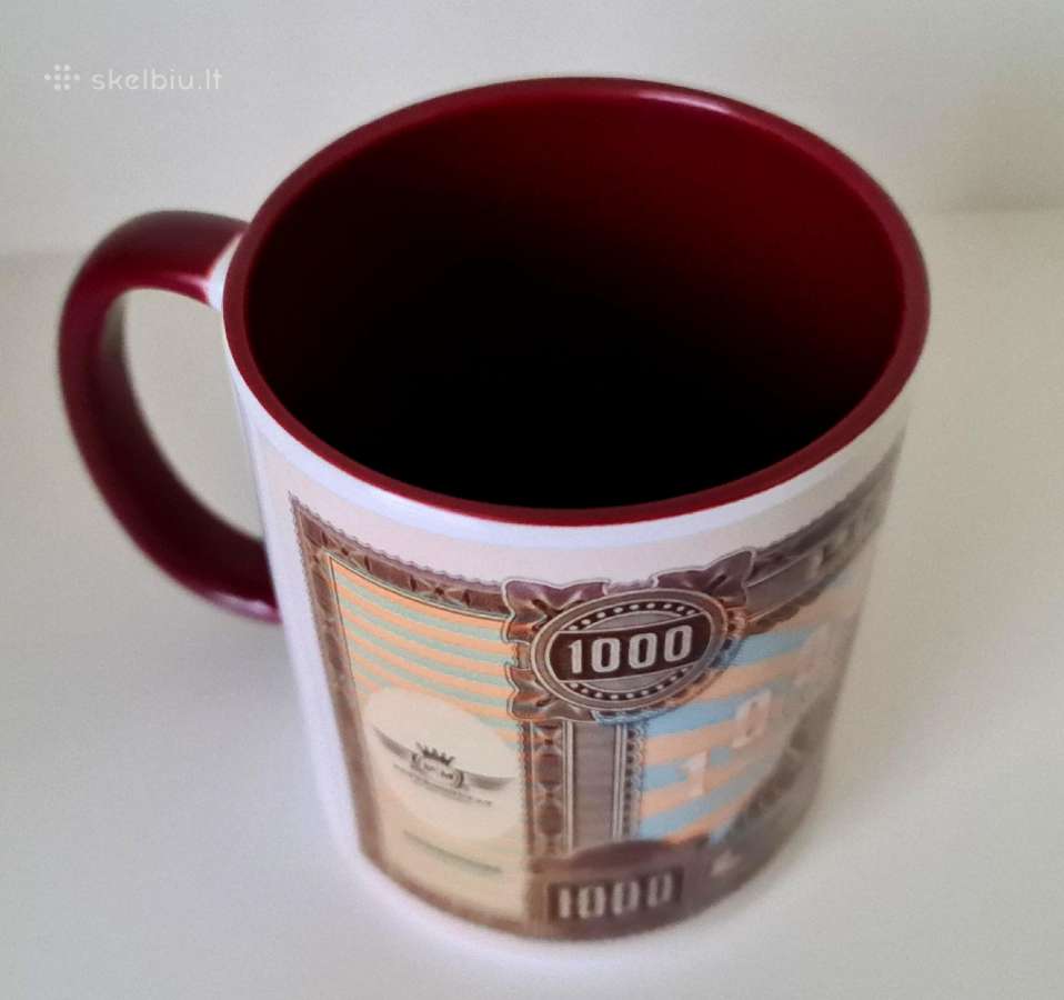 Puodelis su 1000 litų vaizdu - nuotraukos Nr. 3