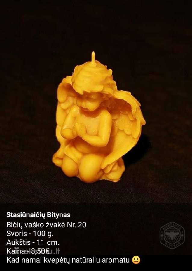 Rankų darbo bičių vaško žvakės - nuotraukos Nr. 6