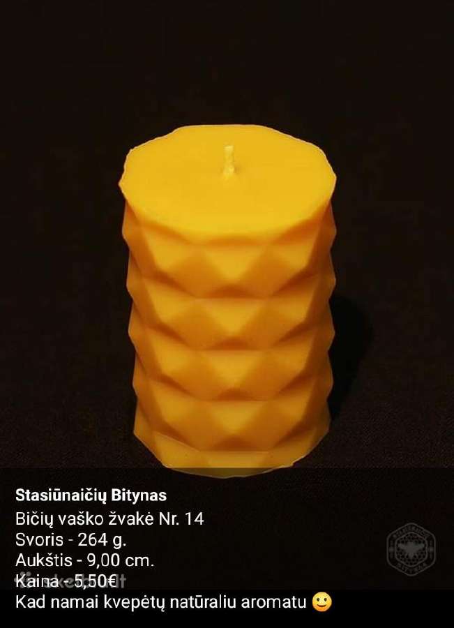 Rankų darbo bičių vaško žvakės - nuotraukos Nr. 11