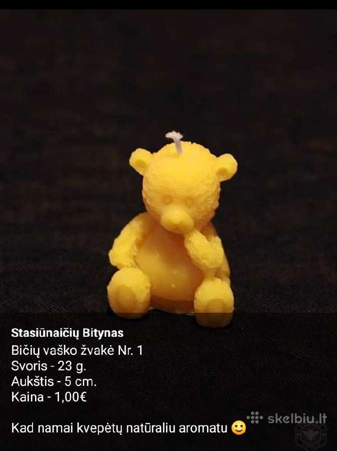 Rankų darbo bičių vaško žvakės - nuotraukos Nr. 19