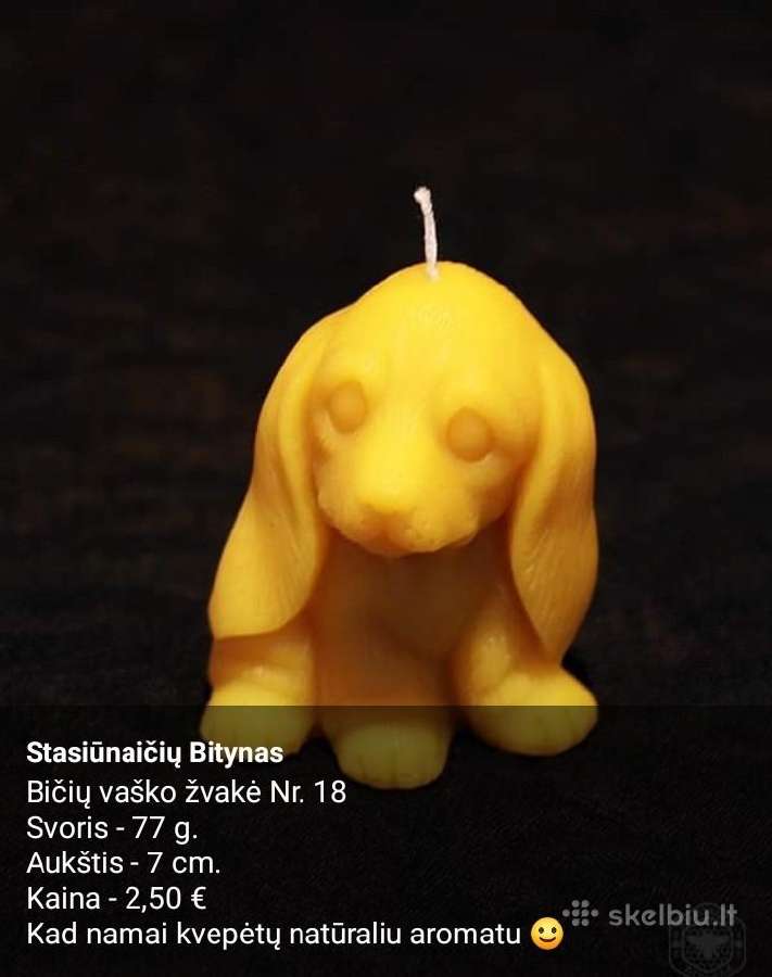 Rankų darbo bičių vaško žvakės - nuotraukos Nr. 21