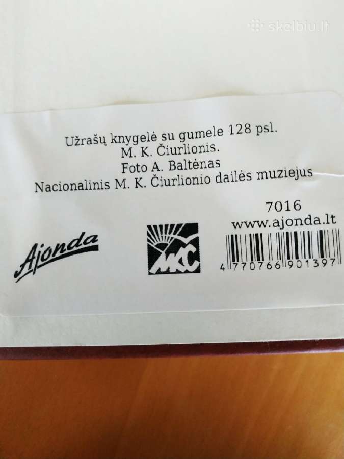 Užrašų knygelė su Čiurlionio paveikslo detale - nuotraukos Nr. 5