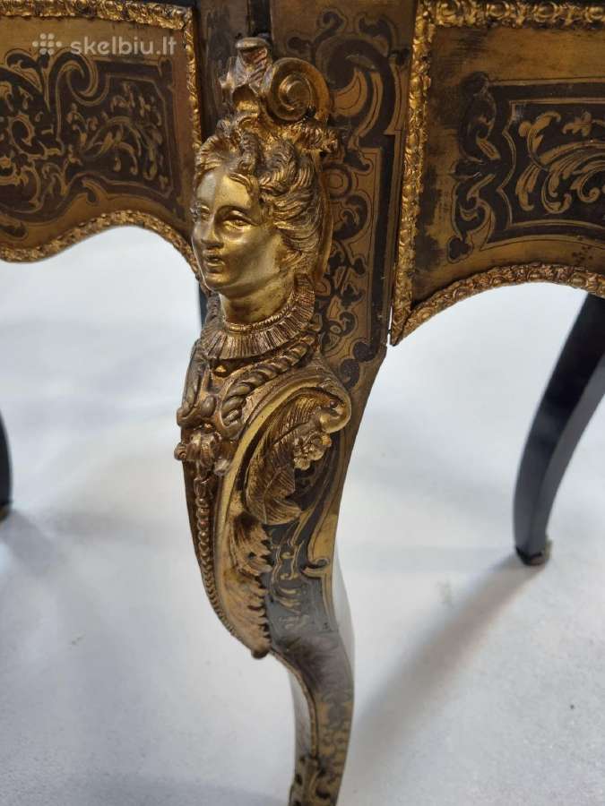 Boulle stiliaus stalas. 1850 - 1900 metai. - nuotraukos Nr. 4