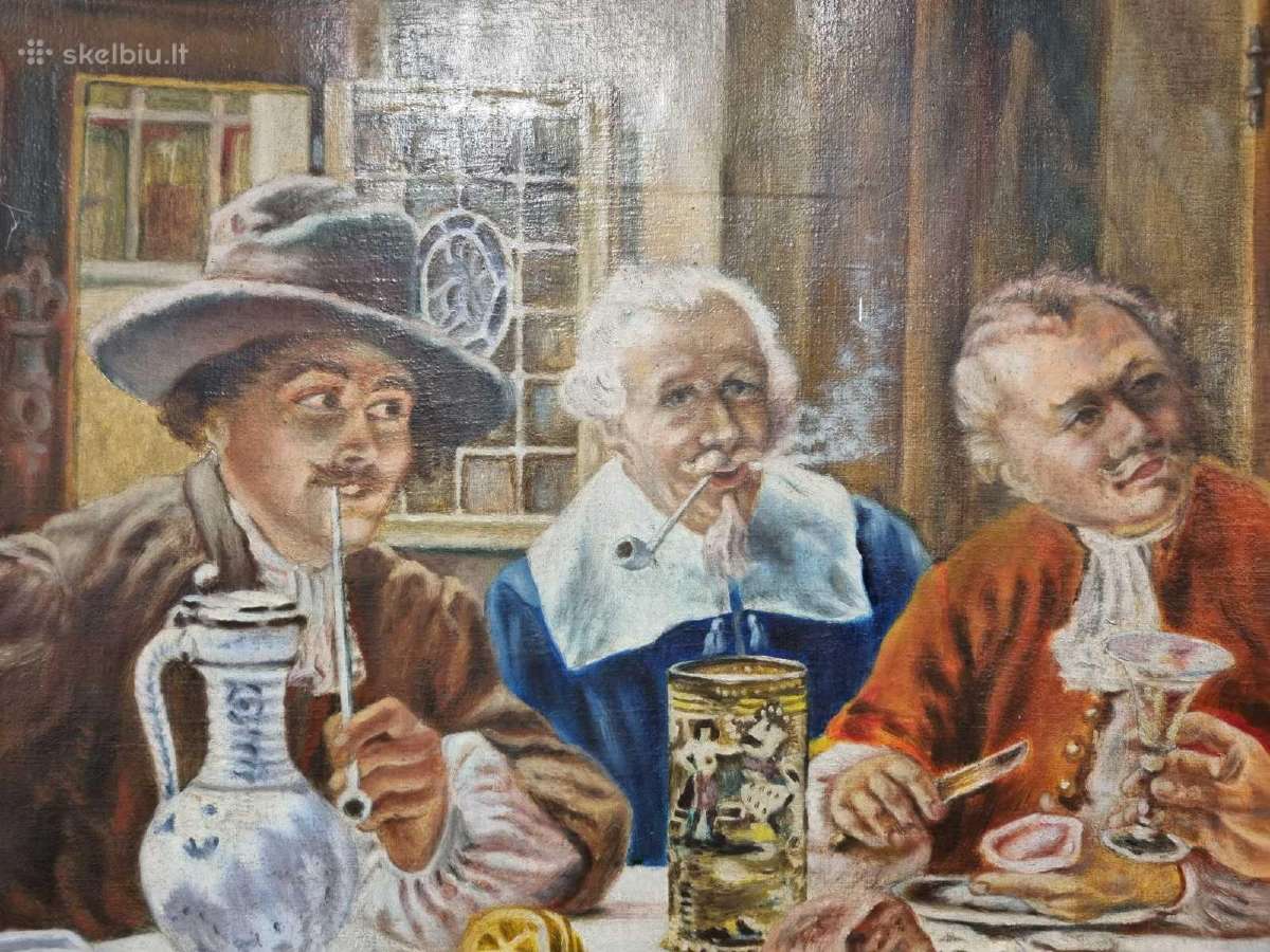 Puikus senovinis paveikslas 1880 - 1930 metai. - nuotraukos Nr. 2