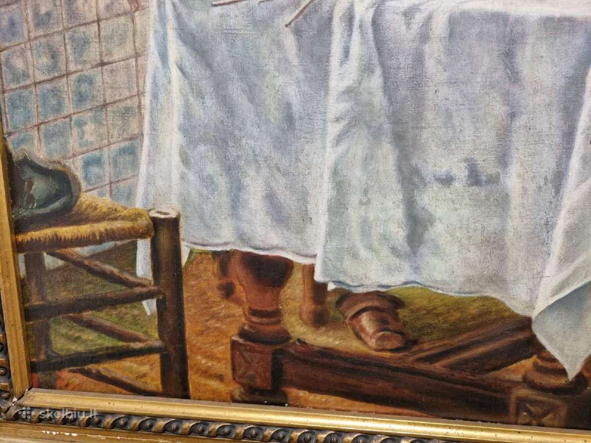Puikus senovinis paveikslas 1880 - 1930 metai. - nuotraukos Nr. 4
