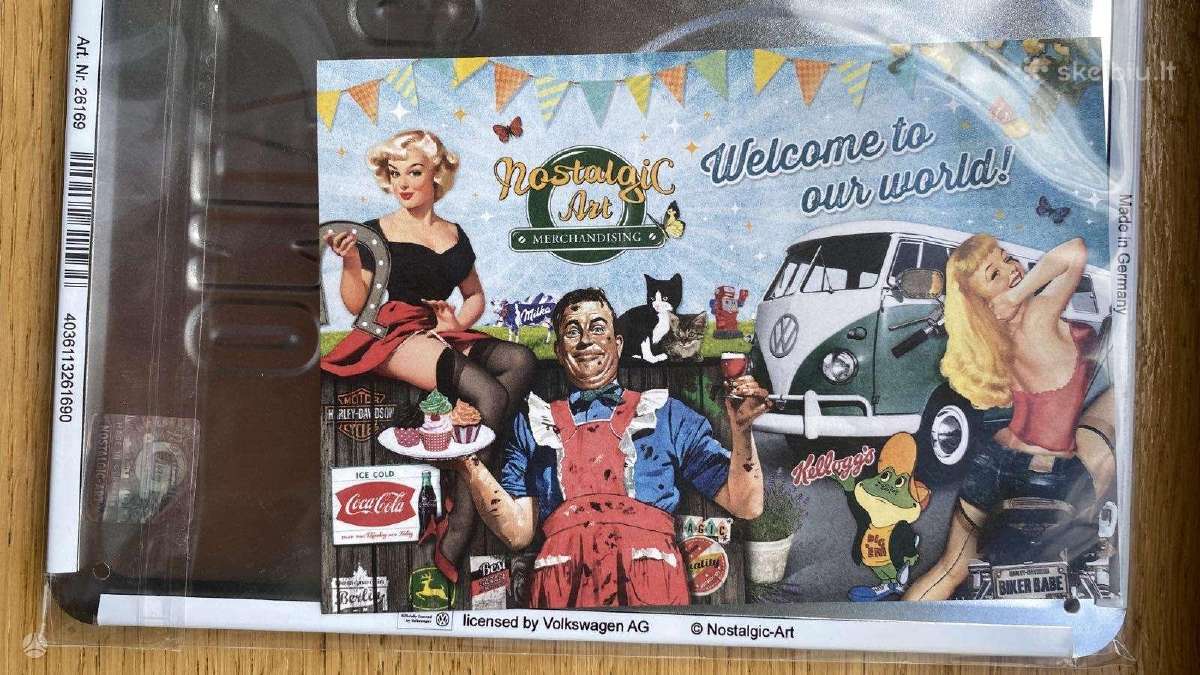 Vw Parking Only Skardinis Metalinis Paveikslas, Že - nuotraukos Nr. 5