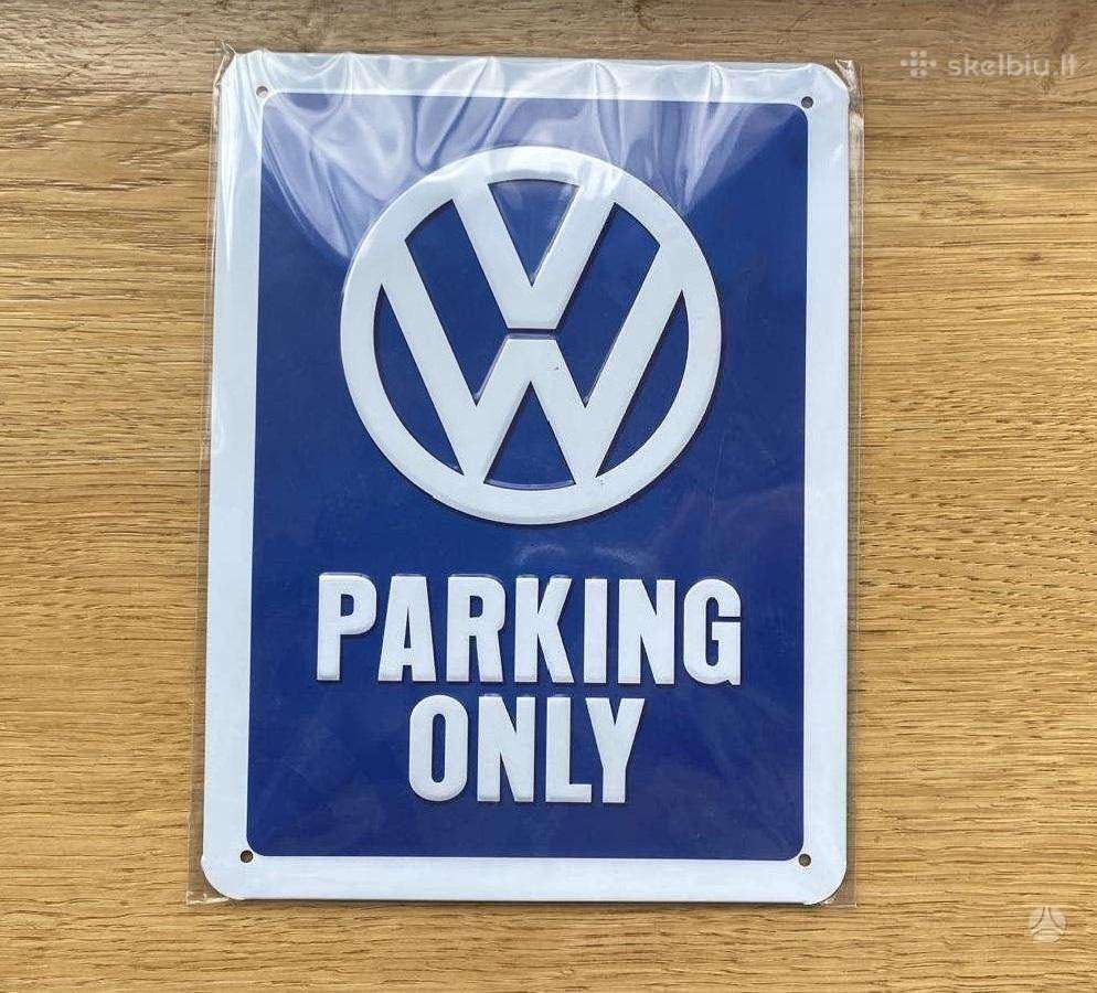 Vw Parking Only Skardinis Metalinis Paveikslas, Že