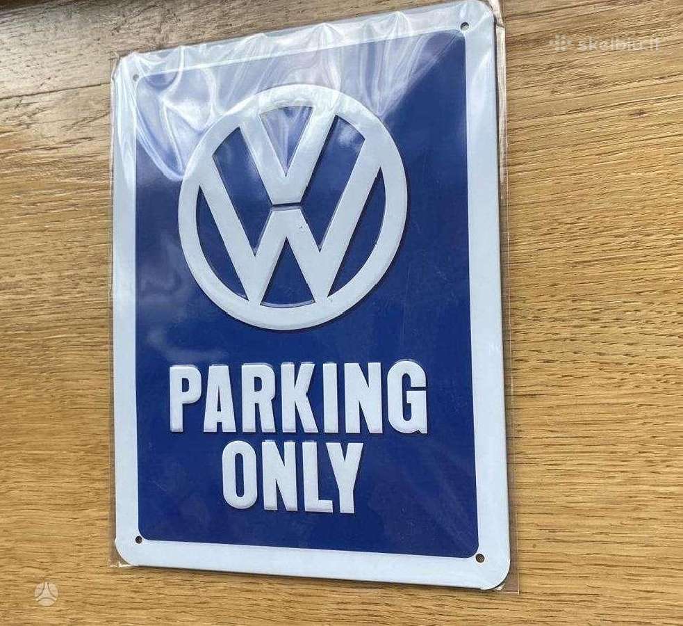Vw Parking Only Skardinis Metalinis Paveikslas, Že - nuotraukos Nr. 2
