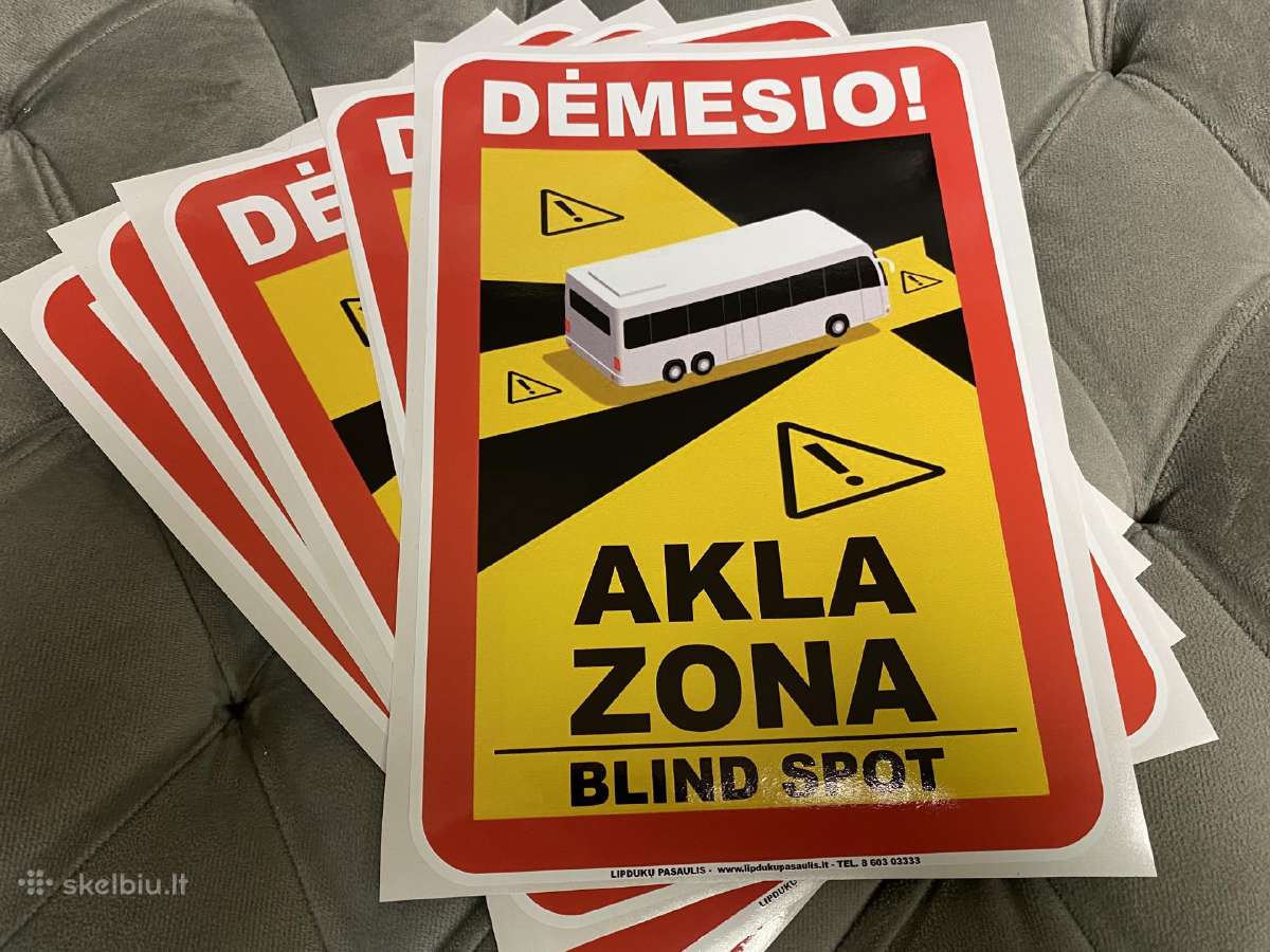 Lietuviški Akla Zona / Angle Morts / Blind Spot