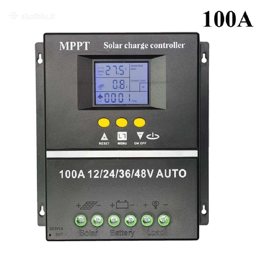 Valdiklis 100a saulės baterijai 12-48v