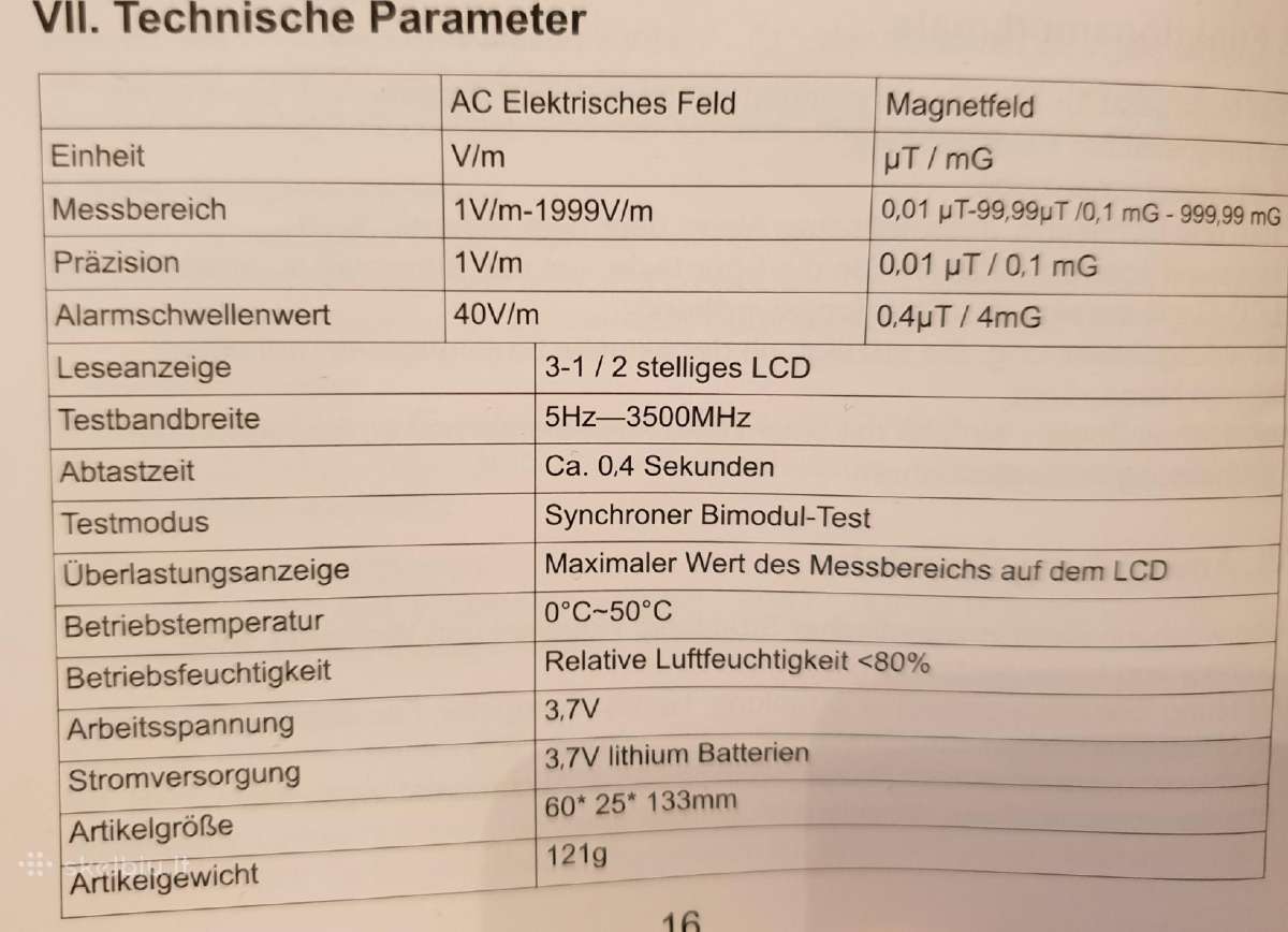 Skaitmeninis Emf elektromagnetinio lauko matuoklis - nuotraukos Nr. 3