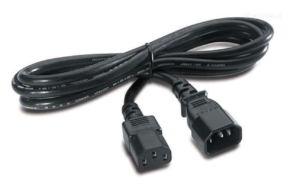Laidas Power Cord Iec C13/c14 M/f, juodas 1.8m