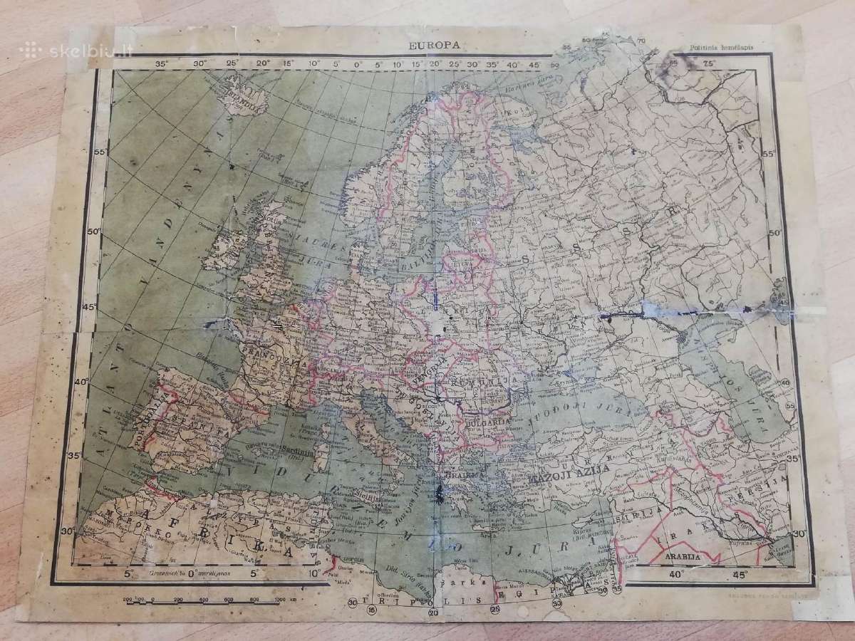 Zemelapis,europa.prieskaris