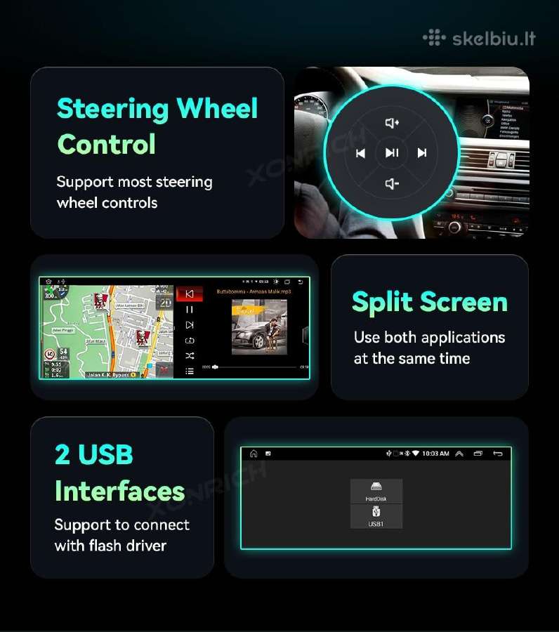 Bmw X5 E70 ir x6 E71 android multimedija - nuotraukos Nr. 6