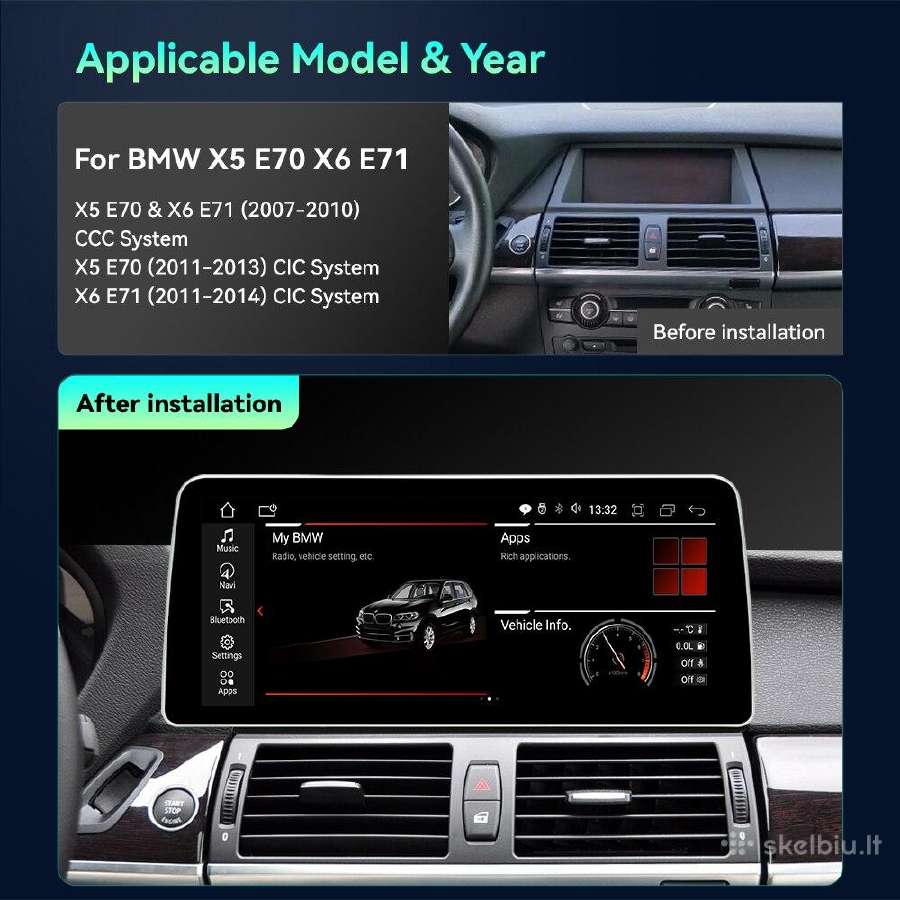 Bmw X5 E70 ir x6 E71 android multimedija - nuotraukos Nr. 9