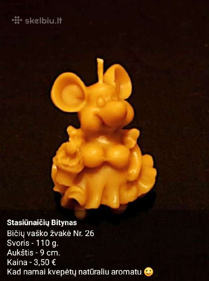 Rankų darbo bičių vaško žvakės - nuotraukos Nr. 26