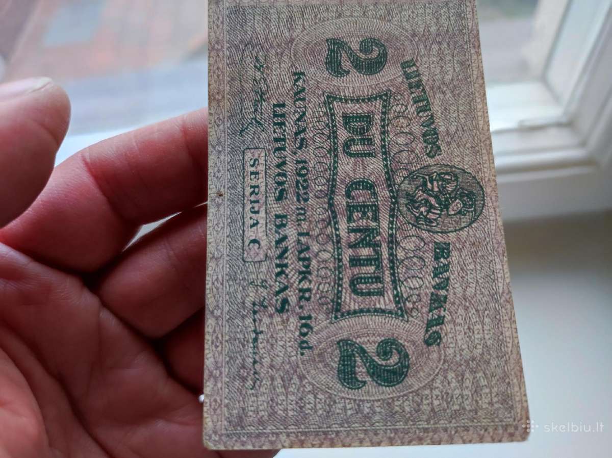 2 centu 1922 (Lietuviški tarpukario, kolekciniai) - nuotraukos Nr. 4
