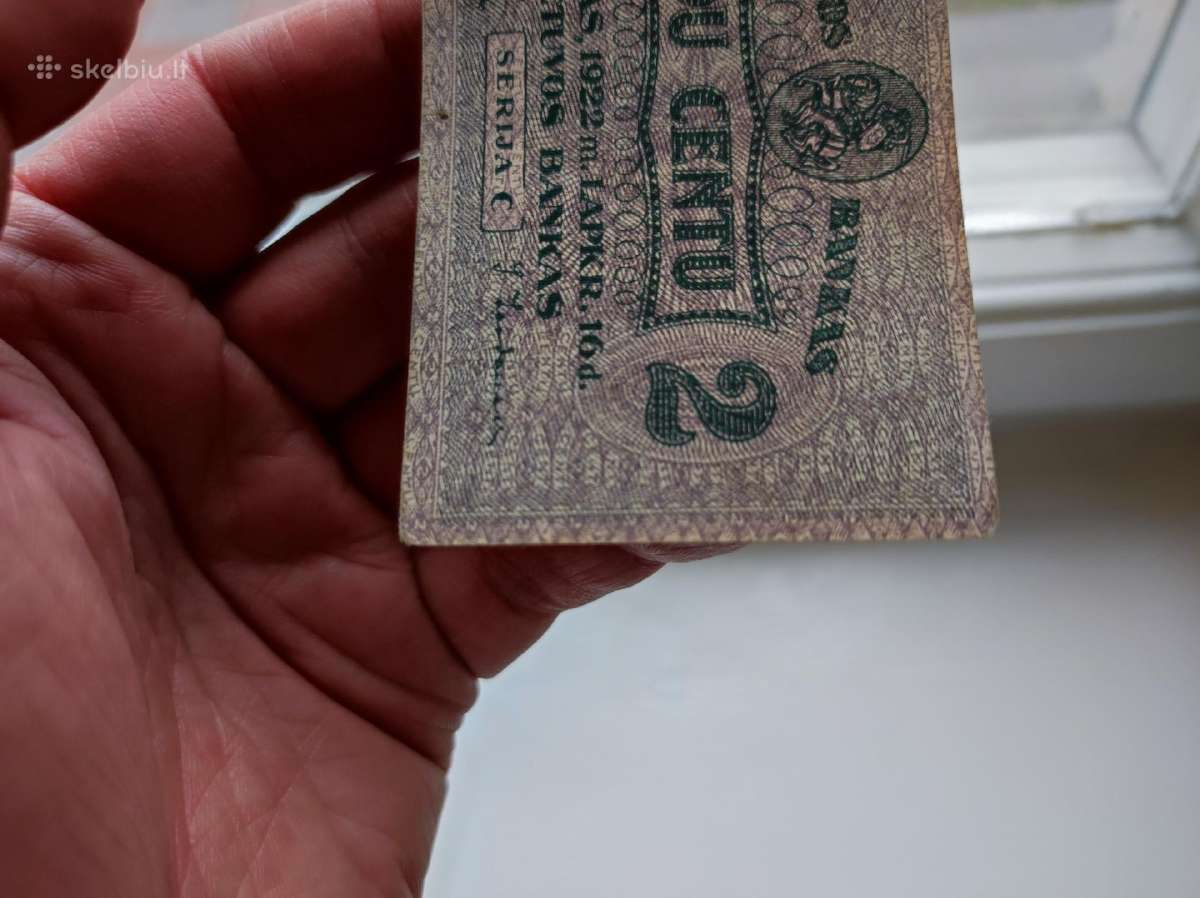2 centu 1922 (Lietuviški tarpukario, kolekciniai) - nuotraukos Nr. 5