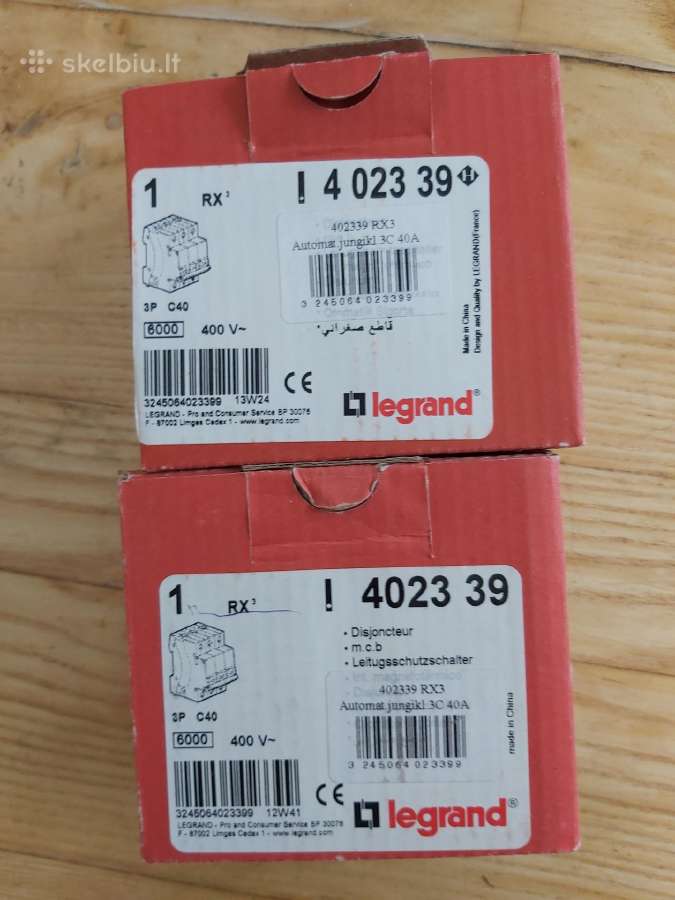 Nauji 3p automatai legrand C40 keičiu į C25 - nuotraukos Nr. 2