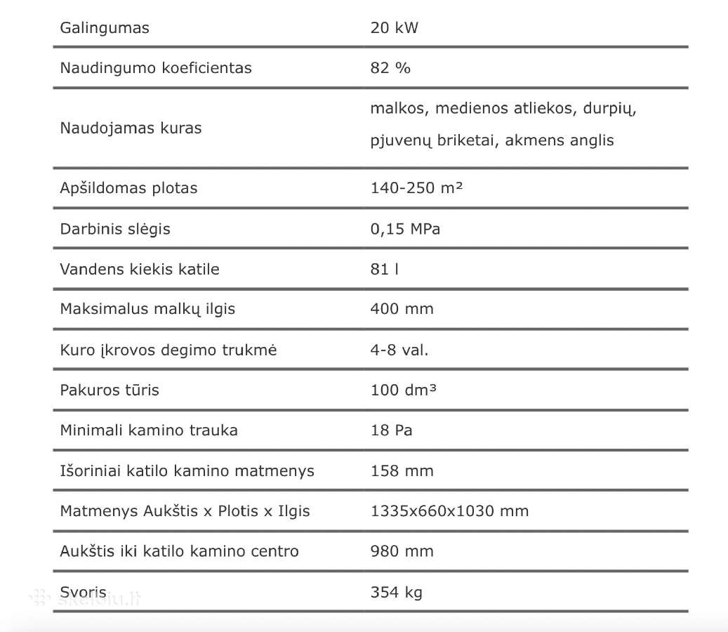 Šildymo katilas Kalvis 2-20n, 20kw (Yra Vietoje) - nuotraukos Nr. 2