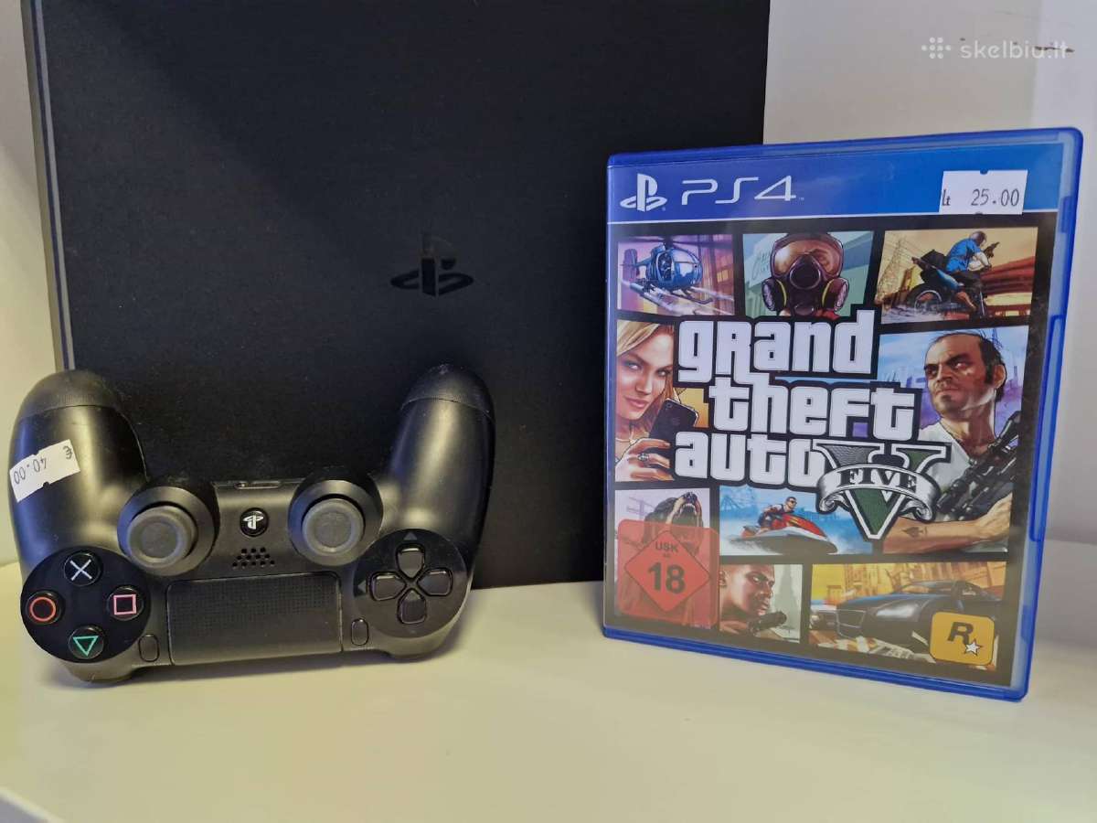 Ps4 slim 500gb + Gta V - nuotraukos Nr. 2