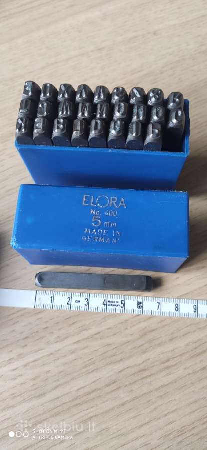 Elora - raidžių perforatorių rinkinys