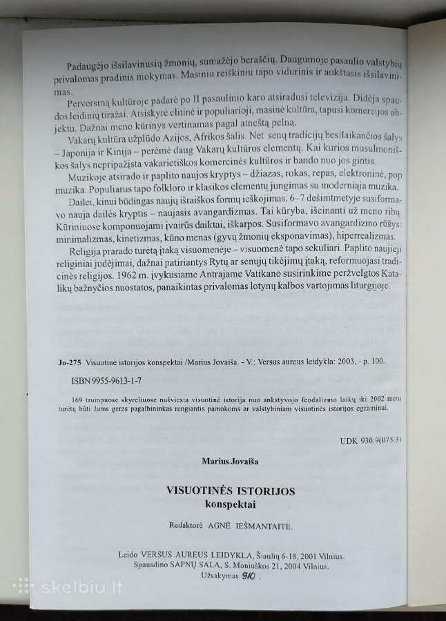 Visuotinės istorijos konspektai - nuotraukos Nr. 3